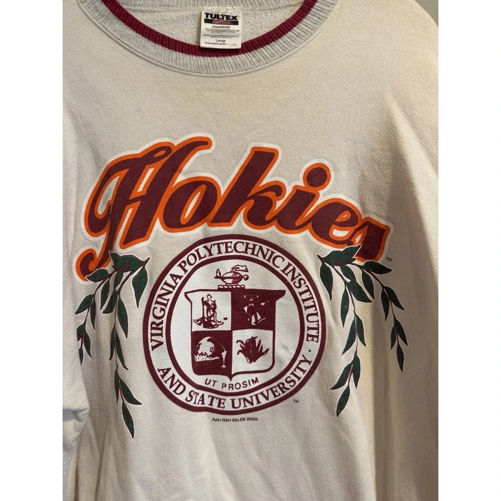 Vintage Tultex 90s Virginia Tech Hokies Crew Neck  Large